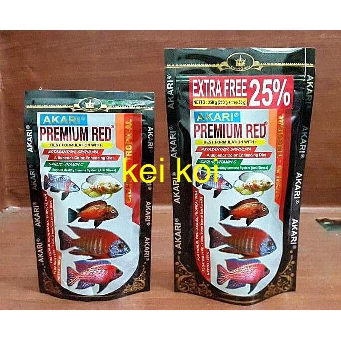 Blebeb- Akari Premium Blue & Red Cichlid Chiclid 250 Gram