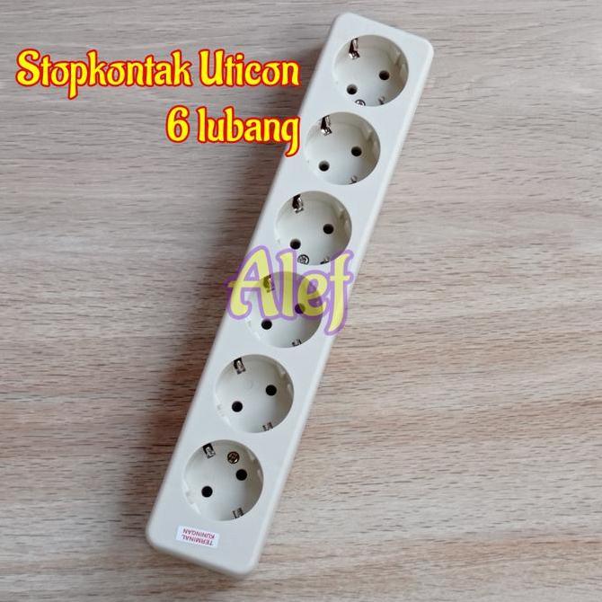 Listrikk- Stop Kontak Isi 6 Uticon