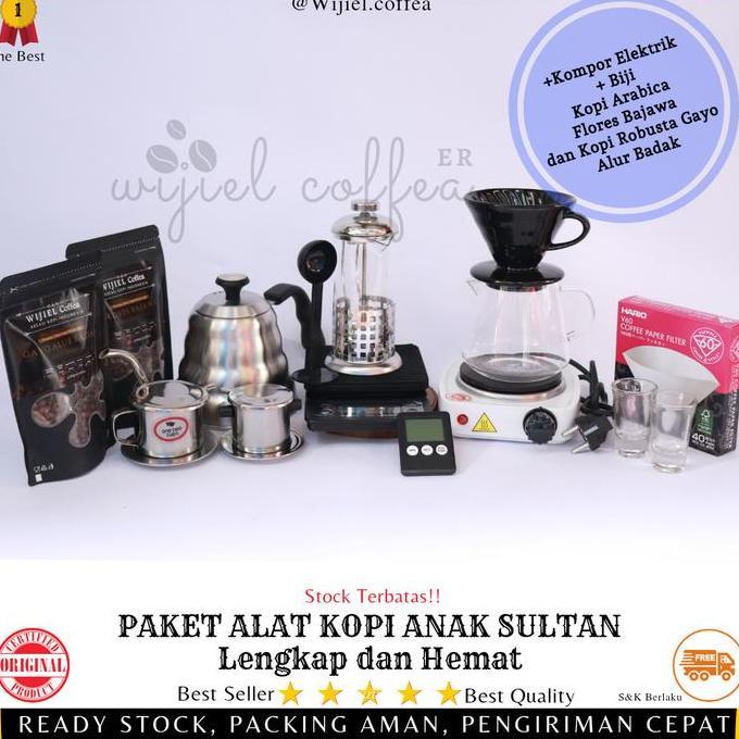 Promo Paket Lengkap Alat Kopi - Alat Kopi - Timbangan Kopi - Teko Kopi Termometer -  Set Alat Kopi -