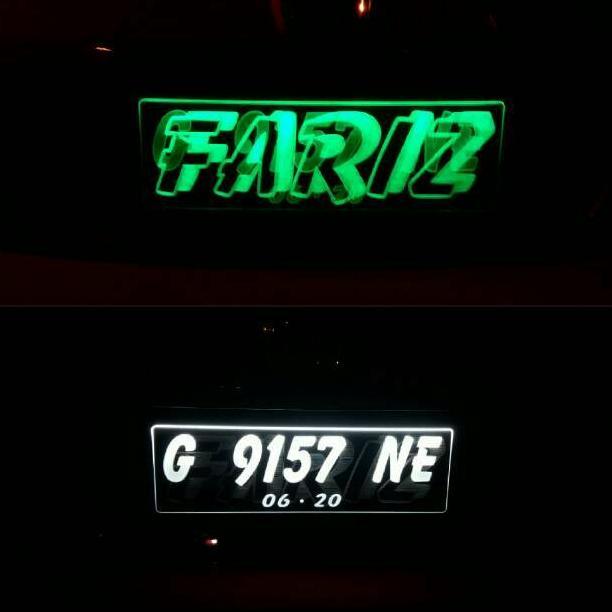 Plat Mobil Akrilik Grafir Nama