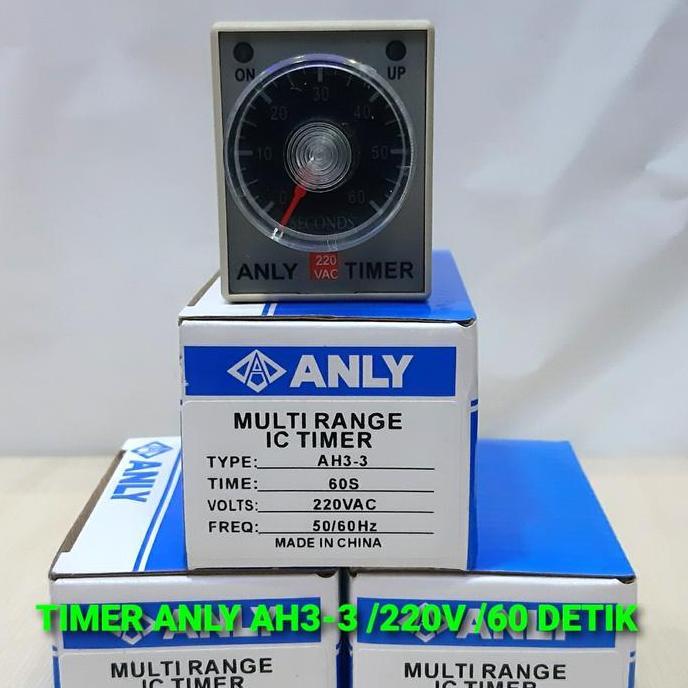 Promo TIMER ANLY ANLI AH3-3 220V 60 DETIK 60DETIK 60 SECOND Diskon