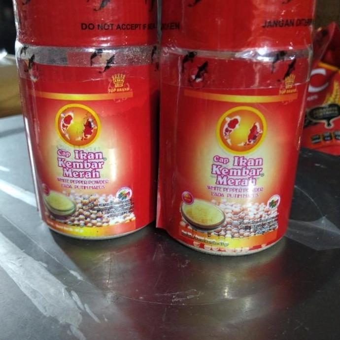 Bestone- lada putih halus 65gr cap ikan kembar merah