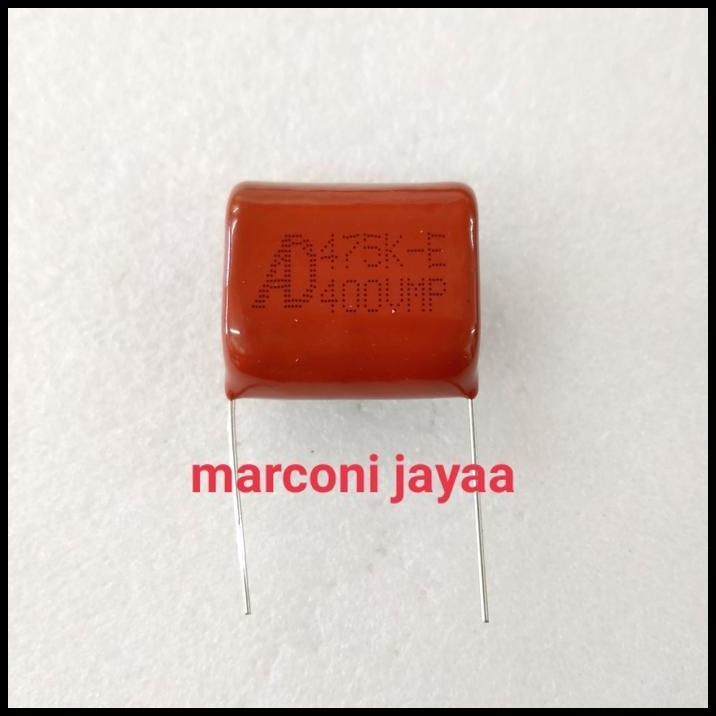 TERMURAH KAPASITOR MILAR 475K 400V 4,7UF 400V AD ASLI 