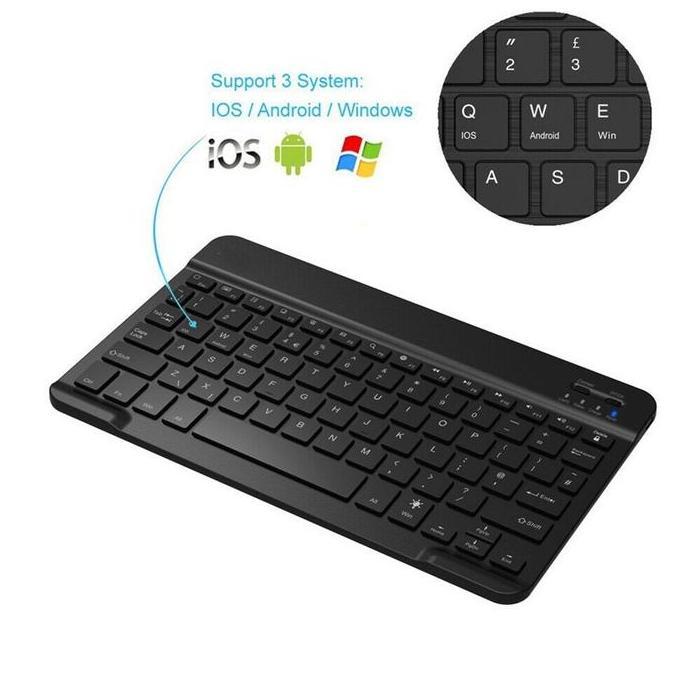 Keyboard Bluetooth Wireless Backlight Lampu Warna Warni