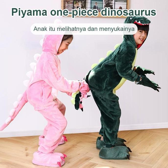 Baju Kostum Onesie Kigurumi Piyama Karakter Pakaian Dinosaurus Anak-anak