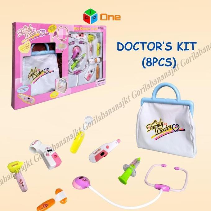 Mainan anak Dokter dokteran set ada tas family doctor ada lampu nyala