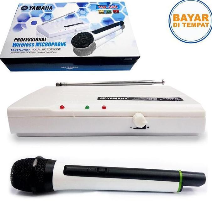 Yamaha Ym-260 Profesional Microphone Single Wireless Mic Suara Mantap