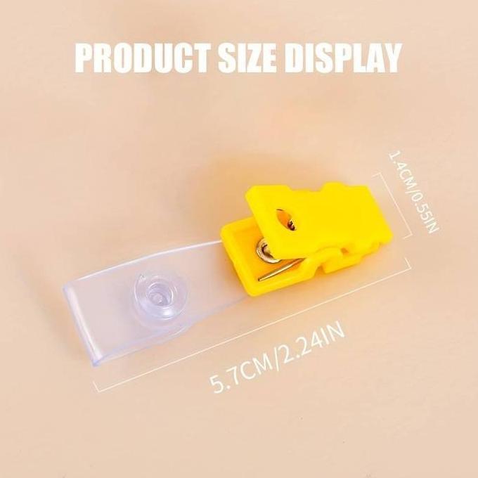 Organix- Id Card Jepit Plastik (100Pcs) Id Badge Holder Clips Jepitan Plastik Name Tag Jepit Kantong