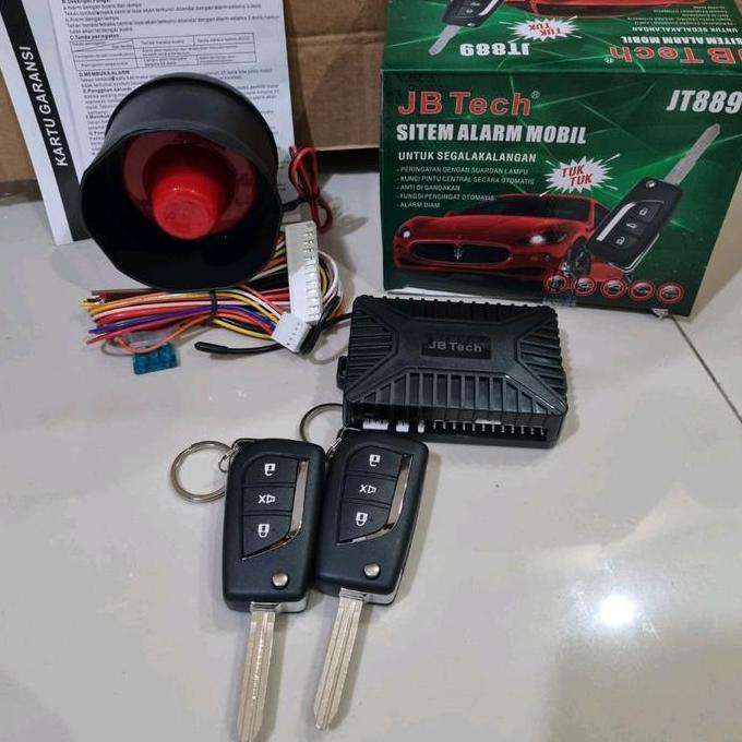 alarm mobil jb tech jt889 / alarm mobil kunci lipat