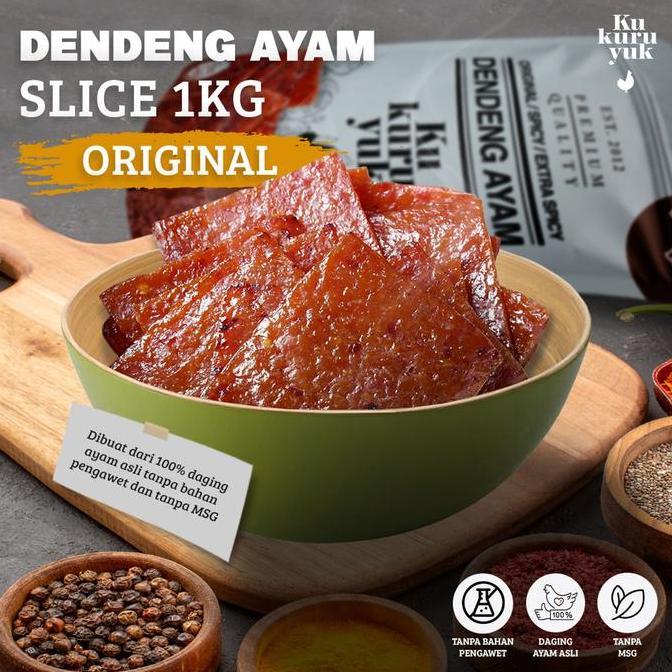Nikmat- [Premium] Dendeng Kukuruyuk - Dendeng Ayam Kotak 1 Kilogram | Dendeng Ayam Kukuruyuk Kotak |