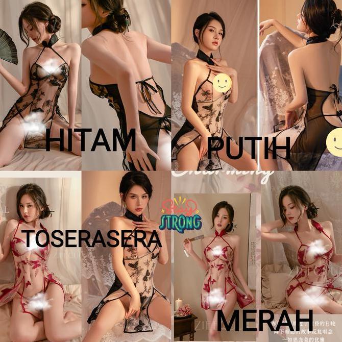 Bahanlembut- Sexy Lingerie Cheongsam Baju Tidur Sexy Wanita / Lingere Cheongsam