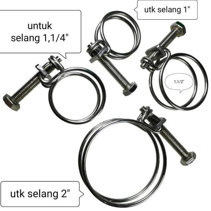 klem selang air heavy duty superior hose clamp kawat baja stainless steel kleman tekanan tinggi high