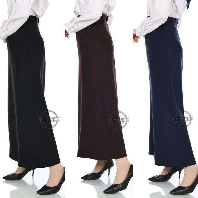 Yurima- Rok Kerja Wanita Panjang Rok Hitam Panjang A Line Skirt Payung Standar Dan Jumbo Big Size Ro