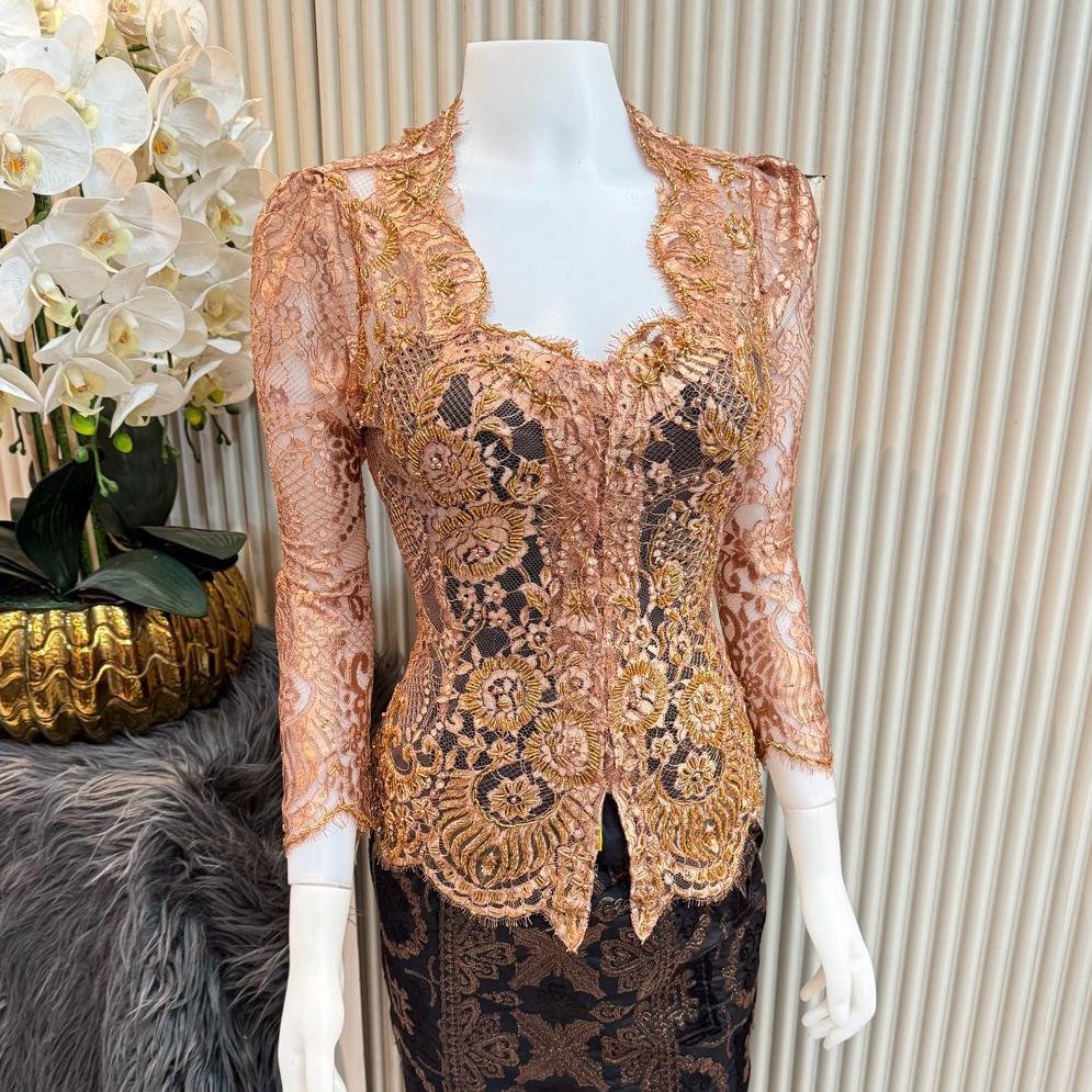 DISKON KEBAYA PAYET METALIC AYUMI BUNGA-BUNGA S-XL