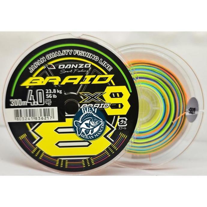 Senar Benang Pancing Pe Danzo Xbraid X8 300 Meter (Pe 0.8 - Pe 4) Strong Murah