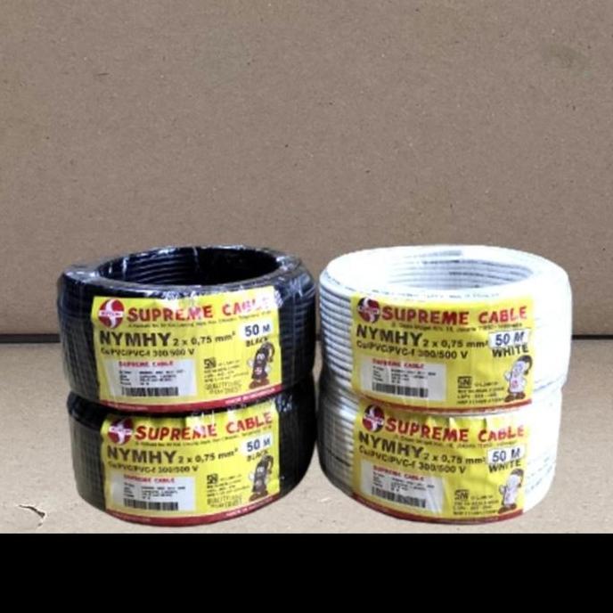 kabel supreme serabut 2x0.75 NYMHY per roll 50 meter