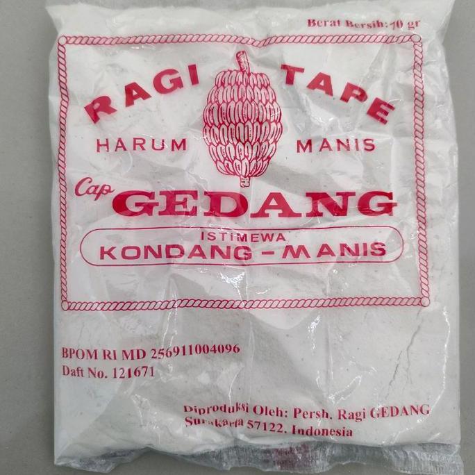 Wenakl- Ragi Tape Singkong Cap Gedang 1 Pack Isi 10 Sachet