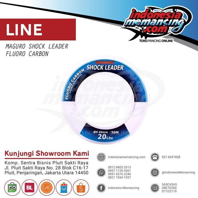 Senar Maguro Fluro Carbon Shock Leader 50M - 20Lb