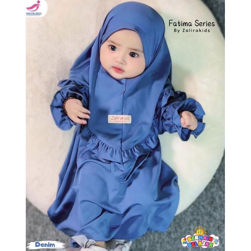 Colkid- Zalira Original - Gamis Bayi Newborn Set Jilbab Polos Usia 0 Bulan - 2 Tahun Terlaris Lula S