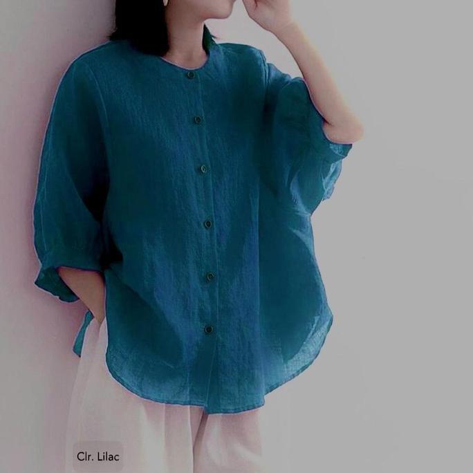 Topyoux- Kemeja Cewek Oversize Jumbo / Kemeja Trend Kekinian / Kemeja Fashion Wanita / Blus Wanita J