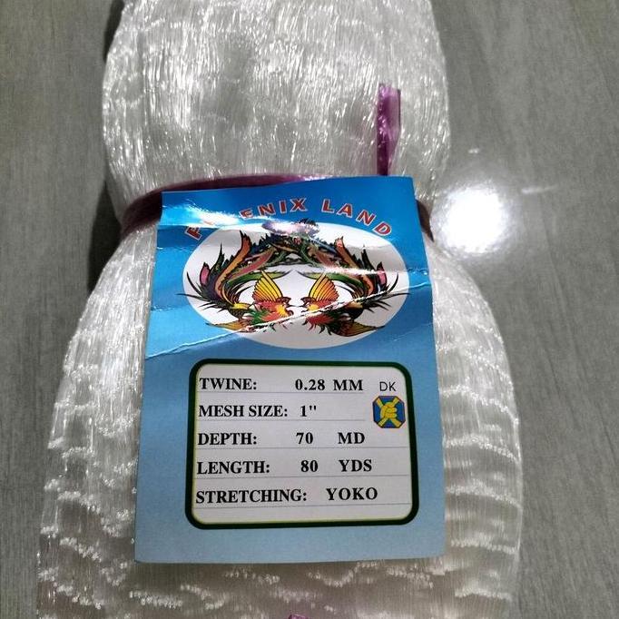 Jaring Ikan Bahan Jala 0.28"1"70Md/80Yds Yoko Jaring Ikan Senar