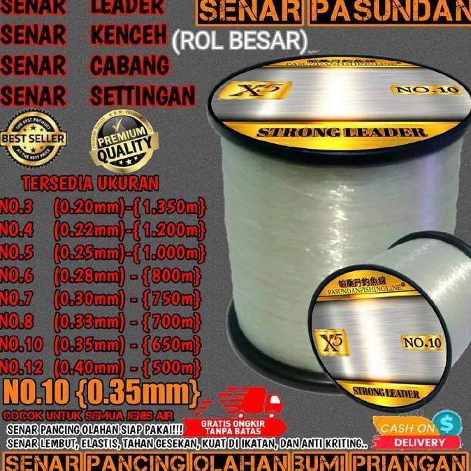 Senar Pancing Kenceh X5 Pasundan Anti Kriting Kecil Super Kuat Pasundan Fishing Line