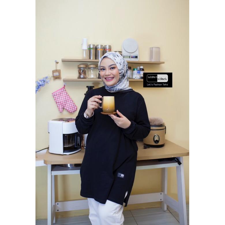 new deals atasan kaos polos tunik wanita cotton tebal lembut