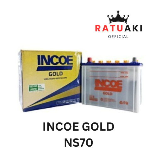Incoe Gold Baterai Aki Mobil 65Ah 12V INCOE NS70 – PRODUK ORIGINAL 100%