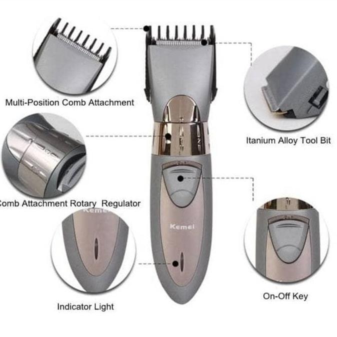 Gogogo- Alat Cukur Kemei Km-605 Mesin Cukur Rambut Hair Clipper