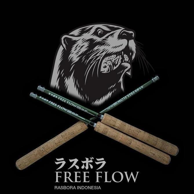 Joran Tegek Rasbora Free Flow Set Handle Busa Eva Material Carbon Ruas Pendek Spek Lentur