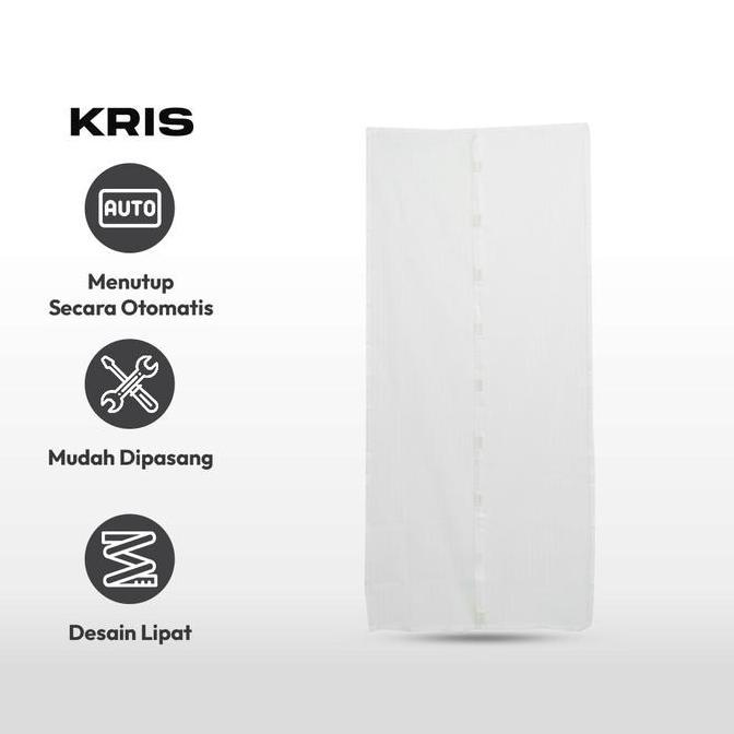 AZKO Krisbow Tirai Pintu Magnet Anti Nyamuk 100X220 cm Anti Mosquito Magnetic Door Curtain Tirai Ant