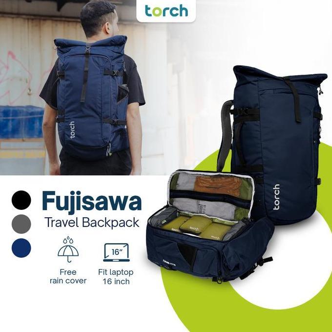 Backpack- Torch Tas Ransel Punggung 45 Liter - Travel Backpack Anti Air Fujisawa