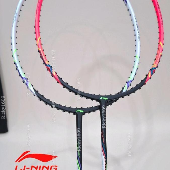 Promo RAKET BADMINTON LINING HALBERTEC MOTOR (NEON PINK  - PEARL WHITE) SONIC BOOM SYSTEM - ORIGINAL