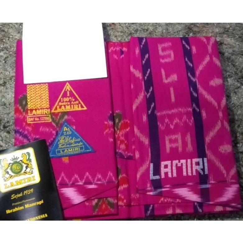 BEST SELLER [12.12 GRATIS ONGKIR] SARUNG LAMIRI SUTRA ASLI A1 100% MST S90 JAHIT TENGAH MOTIF KEMBAN