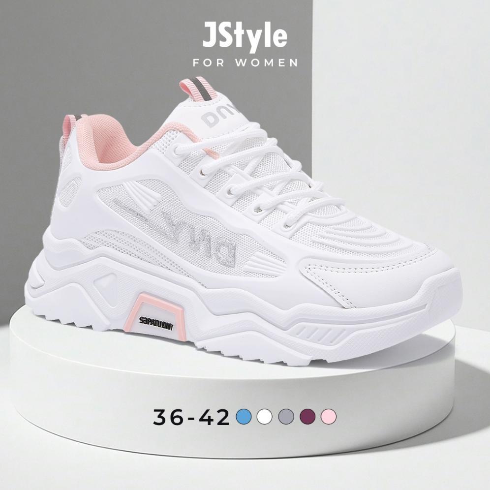 JS Sepatu Sneakers Wanita Sport Shoes Perempuan Sepatu Cewek Kekinian Sneaker Olahraga Terbaru SP-17