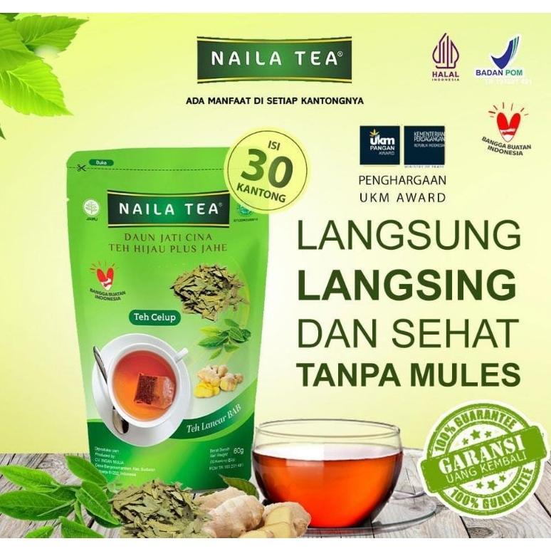 NAILA TEA - | Teh Peluntur Lemak | Teh Diet Detox | Slimming Tea Teatox Pelangsing AMAN HALAL BPOM