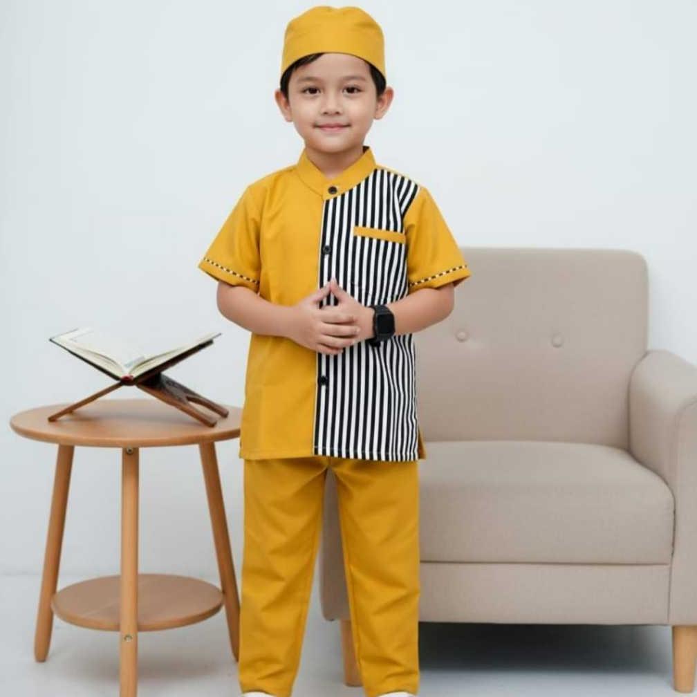 DISKON SETELAN KOKO ANAK LAKI LAKI 2 3 4 5 6 7 TAHUN BAJU MUSLIM ANAK MODERN KOKO KURTA ANAK