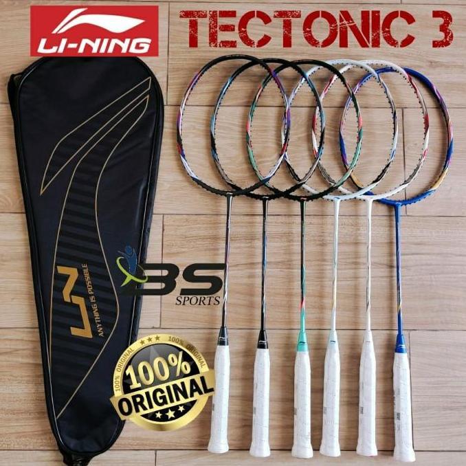 Promo RAKET BADMINTON LINING TECTONIC 3 ORIGINAL 3U Diskon