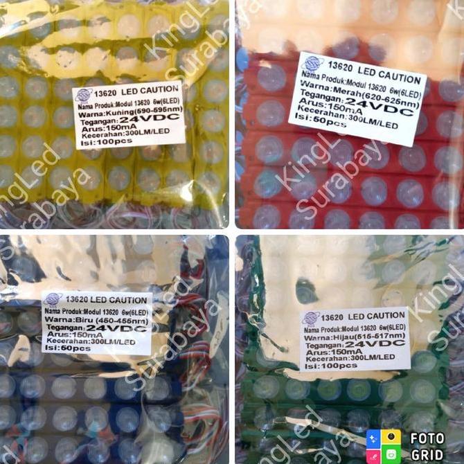 LED Modul 3030 WARNA 24V 6W Mata Besar 6LED 6 Watt SMD 13620 Jumbo