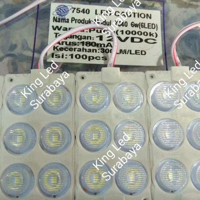 LED Modul 3030 Putih 12V 6W Mata Besar 6LED 6 Watt SMD 7540 Jumbo
