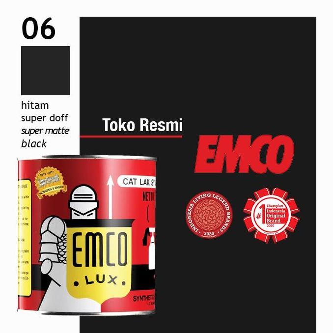 Cat- Cat Kayu & Besi Emco Lux 1Kg - Hitam Super Doff