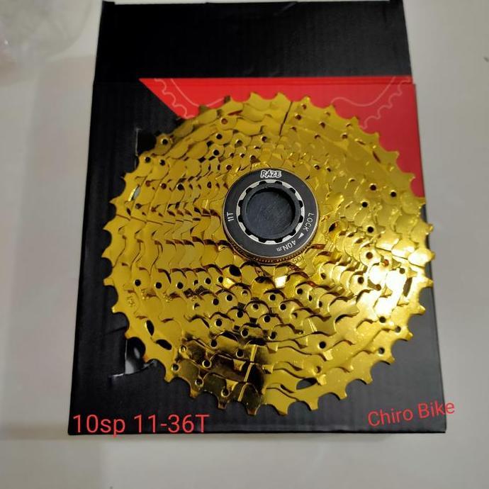sproket 10 speed RAZE 11 - 36T gold