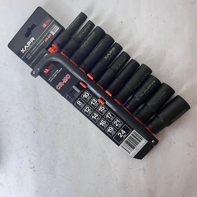 XAPR AP131LITE Raja Kunci sock 1/2inch mata sok 8mm sampai 24mm AP131 lite APR cr-moxaprsoketset