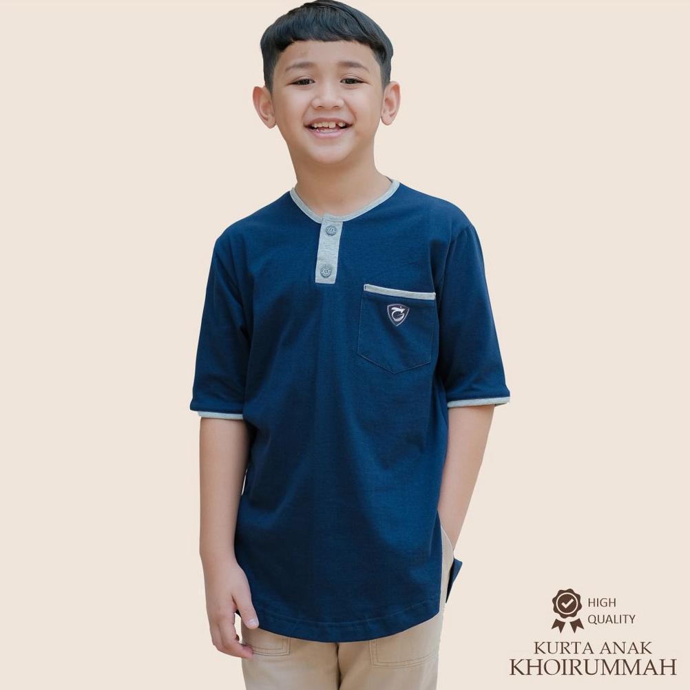 DISKON KHOIRUMMAH -  KURTA BADAR KIDS ALL VARIANT / KAOS KURTA ANAK LAKI - LAKI KERAH SHANGHAI / KUR
