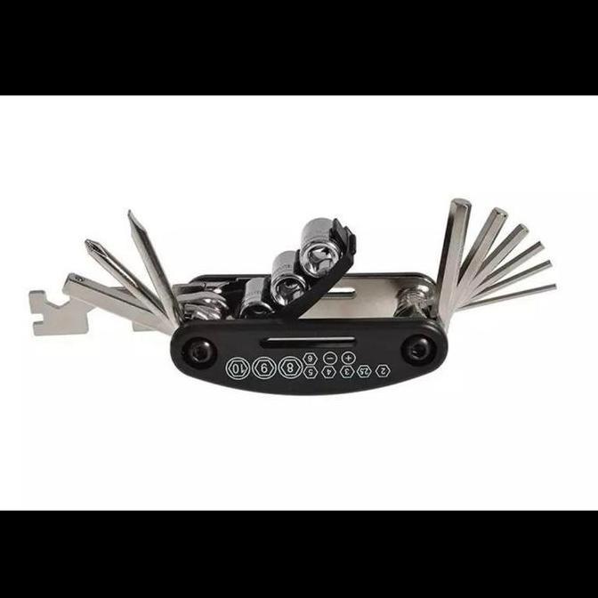 Momenttix- Obeng Sepeda Rockbros Original 16 In 1 Toolkit Multifungsi Alat Reparasi Lipat Mini Tool 