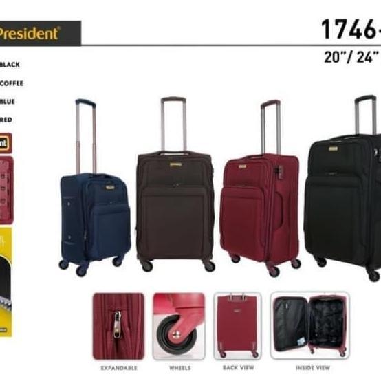 Instancodbisa- Koper President 28 Inch ( 1746) Bahan Kain Kanvas Ori/Koper 28 Inch