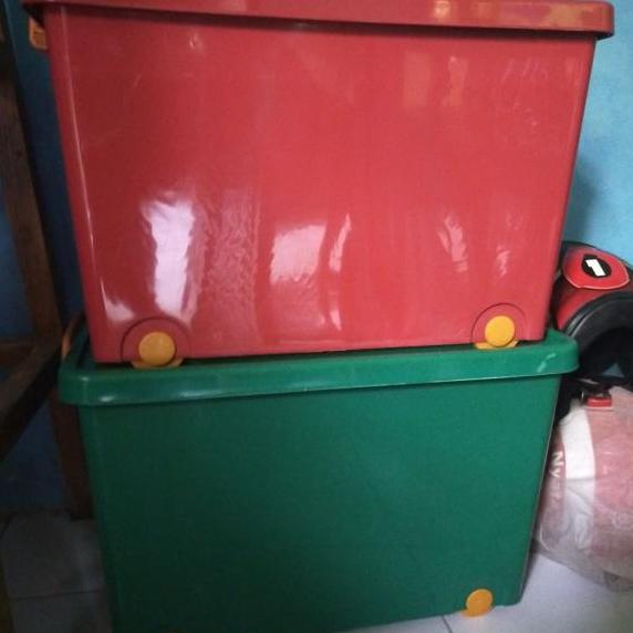 Instancodbisa- Box Container 95 Liter Roda Sinplas Kualitas Shinpo Ezy Rak Kontainer