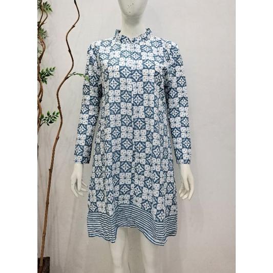 TERBARU Tunik batik biron 199 - tunik batik modern - tunik batik busui - tunik batik terbaru