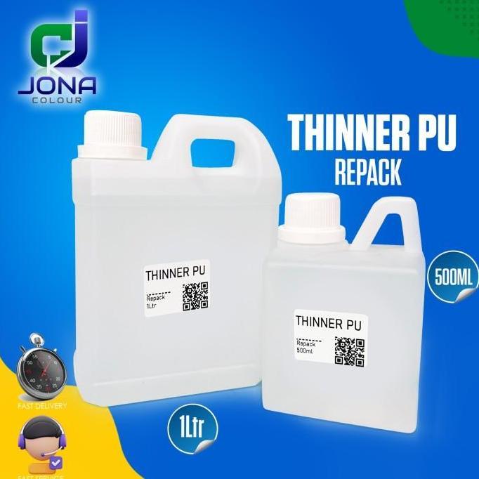 Cat- Thinner Pu Polyurethane Liter Ecer Kemasan Botol