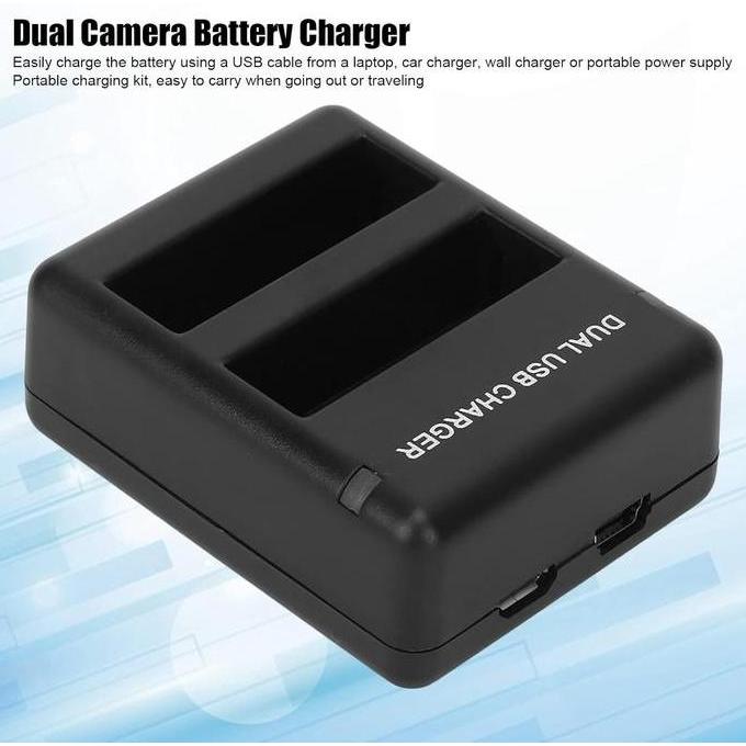 Battery Replacement & Dual Charger Gopro Hero 4 Silver - Baterai Gopro Hero 4 Black